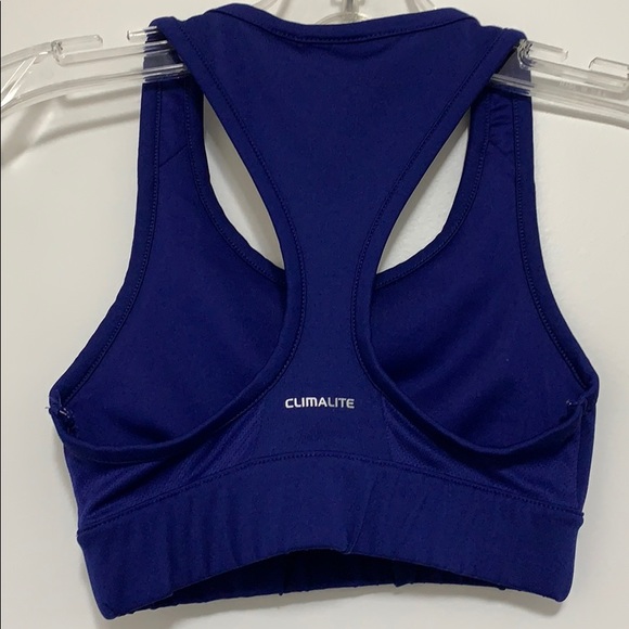 NWOT Adidas Climalite Purple Sports Bra - Picture 3 of 5